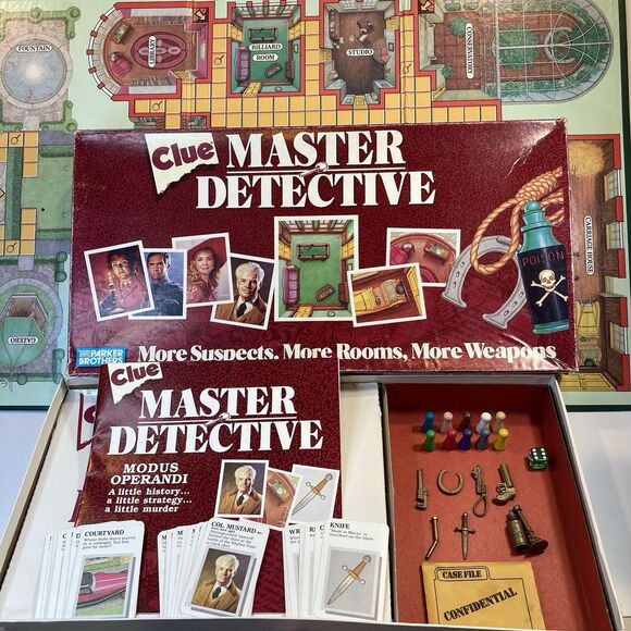 1988 Clue Master Detective Board Game by Parker Brothers Complete Good Cond - Picture 1 of 16